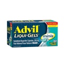 Advil Liqui-Gels minis sāpes reliver un drudzis Reduktors, sāpes Medicīna pieaugušajiem ar Ibuprofēnu 200 mg sāpju mazināšanai - 160 šķidrās pildītās kapsulas