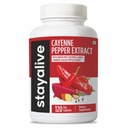 STAY ALIVE Cayenne Pepper Capsules w/Ginger, Garlic, Turmeric, Beet Root and more, 20:1 Extract, 6-in-1 Capsicum Blend, 120 Cayenne Capsules, Non-GMO & Gluten-Free Capsimax Capsaicin Supplement