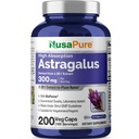 NusaPure Astragalus 20:1 ekstrakts, 300 mg Ekvivalents 6000 mg Per Serving, 200 Veggie kapsulas, ne-GMO un bioperīns