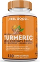 Jūtieties labi Turmeric Circumin 2400mg 95% Kurkuminoīdi ar BioPerine  -- Turmeric papildinājums smadzeņu un locītavu atbalsts - 120 Vegan kapsulas