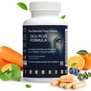 Ocu-Plus Formula – Acu veselības papildinājums ar luteīnu un zeaksantīnu – atbalsta vizuālo skaidrību, nakts redze un makulas veselība – ar Melleņu, Ginkgo biloba un NAC – 60 kapsulas