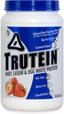 Body Nutrition Trutein High Protein Pulveris: 45% Sūkalas, 45% Kazeīns, 10% Olbaltas, bez lipekļa, zems nātrija līmenis, zāles kausētu sūkalu olbaltumvielu pulveris, Gym papildinājums un brokastis Shake, zemenes un krēms, 2lb
