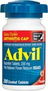 Advil (200 skaitīšanas) Viegli atvērts artrīts Cap Reliver/Fever Reducer apvalkotas tabletes, 200 mg Ibuprofēns, īslaicīga sāpju mazināšana