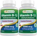 Labākā daba B-12 vitamīns kā metilkobalamīns (metil B12), 6000 μg 120 tabletes lietošanai zem mēles (120skaits (2. iepakojums))