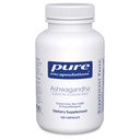 Pure Encapsulations Ashwagandha - 500 mg Ashwagandha ekstrakts - Metabolisma un stresa atbalsts - Imūnsupport - Bez ĢMO un Vegan - 120 kapsulas