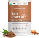 Sausais dzīves epikss proteīns, augu izcelsmes proteīns un superfoods pulveris, šokolādes Maca pulveris - 20 Grams Organisko olbaltumvielu pulveris, vegāns, bez piena, ne-GMO, bez lipekļa, zems cukura (2 mārciņa, 24 Kalpo)