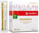 Šveice BRAINOMAX 20 pulvera stienīši, smadzeņu revakcinācijas papildinājums, Ķiršu-Vanilla Flavor ar citiolīnu, N-Acetyl-L-karnitīns, Nootropās smadzeņu papildinājumi atmiņas un Focus, kognitīvais atbalsts