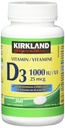 Kirkland Signature D3 vitamīns 1000 SV, 360 tabletes