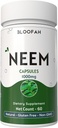 Neem Leaf kapsulas 1000 mg pulveris    - Azadirachta Indica augu valsts papildinājums -- ne-GMO, bez lipekļa, bez mākslīgām piedevām -- Pure Neem Powder (60 Skaits (1. iepakojumā))