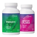 Microbiome Labs RestorFlora Probiotikas Papildinājums, Saccharomyces & Spore-Based Probiotics (50 kapsulas) + FODMATE Gremošanas enzīmi, lai palīdzētu pārtraukt FODMAP (120 kapsulas) - 2 produktu bariņš