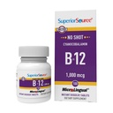 Superior Avots Nr Shot vitamīns B-12 Cyanocobalamin 1000 μg - vitamīns B-12, lai atbalstītu enerģijas ražošanu, smadzeņu veselību un vispārējo labsajūtu - tabletes lietošanai zem mēles - 100 šķīdināmās tabletes