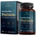 Premium 4-in-1 Probiotikas Prebiotikas, Postbiotic & Gremošanas enzīmi vīriešiem un sievietēm – Atbalsta Gut, Gremošanas & Immunity – Pabeigt Gut Veselība ar Pre, Post, Probiotikas & Gremošanas Enzīmi-60 Kapsulas