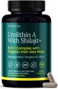 Urolithin-A Complex w Shilajit, Organic Sea Moss, Ashwagandha & Tongkat Ali, Natural Energy, Libido, Hormone Balance, and Focus for Men & Women (Ražots ASV - 3. partija pārbaudīta)