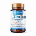 Cink7: 7-in-1 Cink Complex 50mg - Maksimālais Absorbcija Imūnās aizsardzības, dziļa miega un visu dienu enerģija            - Hormonu balanss, Garīgā Focus & Metabolisms Atbalsts - 60 Vegan kapsulas