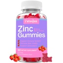 Cinka Gumijas bērniem un pieaugušajiem - Imūnbalsts, augsta absorbcija C vitamīna un cinka papildinājums, dabīga zemeņu uzlējums, bez cukura, vegāna - 60 grāvji