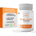 GREZ Elec-Vital Electrolyte kapsulas - 8 Essential Electrolytes and Key Trace Minerals - bez cukura - bez uzliesmojuma - hidrācijas minerālu papildinājums Atbalsts - 90 kapsulas 30 dienas