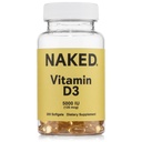 NAKED D3 vitamīns 5000 SV – D vitamīna papildinājums imūnās sistēmas atbalstam, kaulu spēks, muskuļu funkcija – 200 D vitamīna softgeli