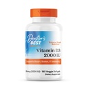 Doktora labākais vitamīns D3 2000 SV Softgels vīriešiem un sievietēm - D vitamīna papildinājums imūnās sistēmas un sirds veselības atbalstam, 50 μg uz apkalpojošo, Vit D 3, Ne ĢMO, Gluten & Soy Free - 180 Veggie Softgels