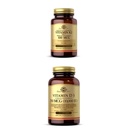 Solgar K2 vitamīns (MK-7) 100 mkg, 50 augu kapsulas - atbalsta kaulu veselību D3 vitamīns (holekalciferols) 250 MCG (10 000 SV), 120 softgeli - imūnās sistēmas atbalsts
