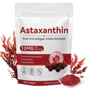 Astaksantīns 12 mg, 120 softgeli, Premium astaksantīns Antioksidantu piedevas ar antioksidantu aktivitāti, atbalsta acu, ādas veselību, imūno, iekšējo cirkulāciju