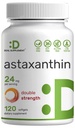PAPILDINĀJUMS Astaksantīns 24mg Per Serving (12mg uz Cap), 120 Softgels – Dubultā stipruma mikroaļģes – Antioksidantu piedevas ādai, acis, locītavas un imūno atbalstu – ne-GMO