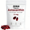 Astaksantīns 12mg, dabīgā astaksantīna piedevas Aļģes, 120 softgels 4-mēness piegādes