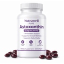 IRMI Nutrawell Astaksantīns 12 mg Softgels, Premium Dabīgais astaksantīns; bez lipekļa; ne-GMO; ikdienas acu un ādas kopšana, 60 mīksti gels