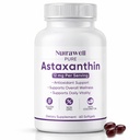 NutraWell Astaksantīns 12mg, ar kokosriekstu eļļu, antioksidantu atbalsta papildinājums, Non-GMO, bez lipekļa, 60 Softgels