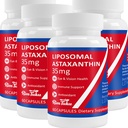 35mg Liposomālā astaksantīna papildinājums - spēcīgs antioksidants ādas, locītavu un acu veselībai - dabiska antiaging formula ar tīru astaksantīnu - Vegan, ne- GMO, 240 kapsulas