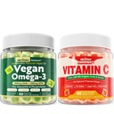 Nextdia Vegan Omega 3 Gumijas + Viss C vitamīns Gumijas pieaugušajiem un bērniem