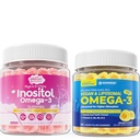 Vegan Omega 3 Gumijas, Inozitols + Omega 3 Gumijas, 2 iepakojumi