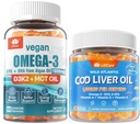 2iepakojums Vegan Omega 3 Gumijas + 2iepakojums Menca Aknu eļļas Gumijas