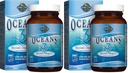 Dzīvības okeānu dārzs 3 Aiz omega 3 ar omegaksantīnu, EPA, DHA papildinājumiem, zivju eļļu ar 1200 mg omega 3, astaksantīna un brūno jūraszāļu ekstraktu - 60 softgeliem (2. iepakojums)