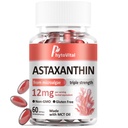 Astaksantīns 12 mg ar MCT eļļu, 60 softgeli (2-mēnesis piegādes) – trīskārša stipruma antioksidants no Haematococcus Pluvialis – ne-GMO, bez lipekļa, vegans