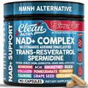 NAD Resveratrol Papildinājums Spermidīns Fisetīns Quercetin Vīnogu sēklis Gotu Kola Berberīns Astaksantīns Taurīns Granātāte Acai Pret novecošanu Ilgstošības Kapsulas vīriešiem EternaGlow by Clean Nutra 90ct