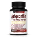 Astaksantīna papildinājums ar Omega 3 vitamīnu E un luteīnu – 60 kapsulas Super Antioksidantu atbalstam, Enerģijas palielināšana, Garīgā skaidrība un acu/ādas kopšana – Triple-Action Formula (powerful Antioxidant Complex)