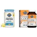 Organisko vegan Vanilla proteīnu pulveris 22g - Vitamīnu kods C vitamīns 120 Kapsulas