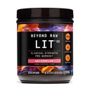 BEYOND RAW LIT V2 klīniskā stipruma pirms Workout pulveris, hits cietāks, lielāki sūkņi, kofeīns, L-citrullīns, kreatīns, arbūzs, 30 Kalpo