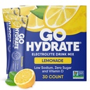 GoHydrate zemu nātrija Elektrolītu pulvera paciņas Bezcukura - Tūlītēja hidratācija Dzēriens Mix - Nulle Cukura Ūdens Uzliesmojošs Packet Vientuļi ar vitamīnu D - (Lemonāde, 30 Iepakojumi)