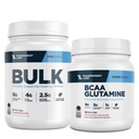 Caurspīdīgs Labs Bulk Pre-Workout (30 Kalpo, Tropu Punch) & BCAA Glutamine (30 Kalpo, Zemeņu Lemonāde)