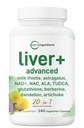 Aknas Advanced+, 240 Veggie kapsulas - 20-in-1 komplekss ar piena dadži, Dandelion, NAD, NAC, ALA, TUDCA, Glutatione, Artichoke, Turmeric, & Astragalus, Bez GMO