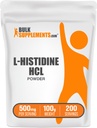 BulkSupplements.com L-histidīna HCl Pulveris - L-histidīna papildinājums - essential aminoskābe, bez lipekļa, 500 mg uz apkalpojošo, 100g (3.5 oz) (1. iepakojums)
