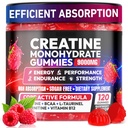 Kreatīnu gumiju monohidrāts Complex 9000MG, pirmsdarbs vīriešiem un sievietēm, kreatīnu gumiju ar L-Taurīna, BCAA 2:1, B12/6 muskuļu atbalstam, uzlabot izturību, enerģijas Boost-120 Count