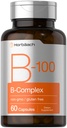 Horbäach B-100 komplekss Vitamīns - 60 kapsulas - ne-ĢMO un bez lipekļa piedevas