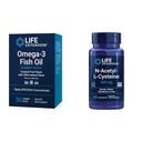 Dzīvības pagarinājums Omega-3 zivju eļļas Bīti un N-acetil-L-cisteine Imūns un respiratorais atbalsts