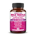 All-in-1 augstākās potences piena šāviņš NAC beetRoot Artichoke Dandelion Root - Aknu veselības atbalsts, tīrīt detoksu un remonts, antioksidants, Plus TUDCA holīns un ingvers - 90 Vegan kapsulas