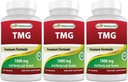 Labākais dabas TMG Trimetilglicīns (kā Betaine Bezūdens) 1000 mg Servē - 120 Kapsulas - Veselīgs Homocisteīna līmenis un metilācijas atbalsts (120 skaits (3. iepakojumā))