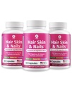 1 Ķermenis Matu ādas nagus Vitamīnu komplekss ar Biotin - Complete Formula ar 26 Essential Vitamīni vīriešiem un sievietēm - 3 Pack