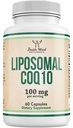 Liposomālo CoQ10 Papildinājums antioksidantu un enerģijas atbalsts (100mg Per Servē, 60 dienu piegādes), trešās puses pārbaudīts, Vegan Safe, Non-GMO ar Double Wood