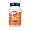 NOW pārtikas piedevas, CoQ10 60 mg ar omega 3 zivju eļļu, sirds un asinsvadu veselība*, 120 softgeli